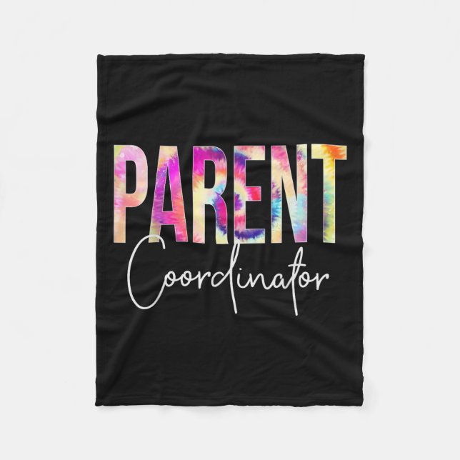 Couverture Polaire Parent Coordinator Tie Dye Back To School Apprecia (Devant)