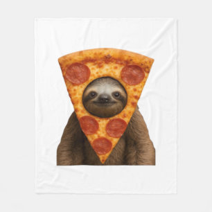 Couverture Polaire Paresseux pizza drôle étrange blague mème mignon j