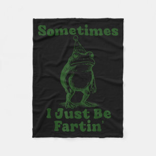 Couverture Polaire Parfois je suis juste en train de péter Grenouille