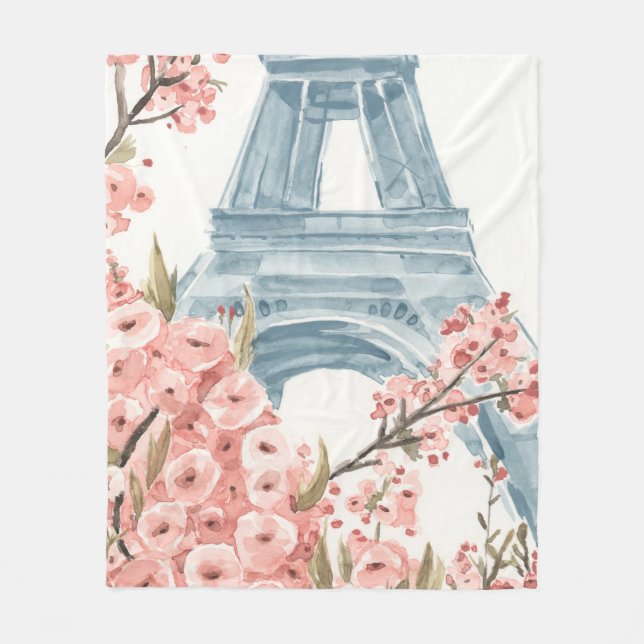 Couverture Polaire Paris Cerise Blossoms (Devant)