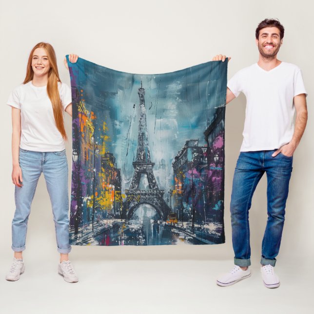 Couverture Polaire Paris Fashion Night (En situation)