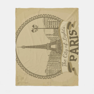 Couverture Polaire Paris Lumières : Carte postale Paysage Vintage