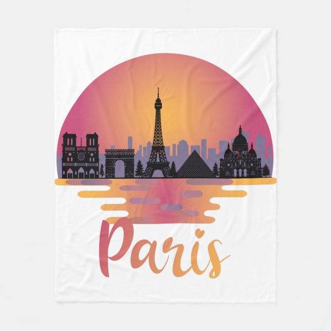 Couverture Polaire Paris Skyline (Devant)