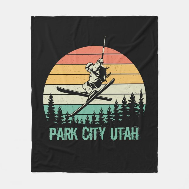 Couverture Polaire Park city Utah vintage (Devant)