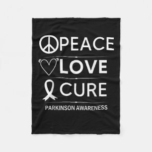 Couverture Polaire Parkinsons Maladie Sensibilisation Paix Amour Cure