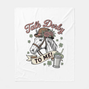 Couverture Polaire Parle Derby à Moi Cheval Mint Julep Vintage Chemis