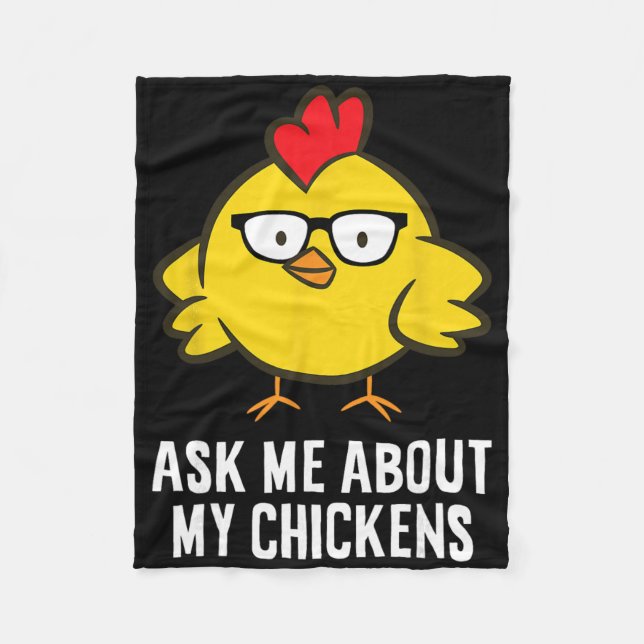 Couverture Polaire Parlez-moi de mes poulets  (Devant)