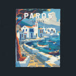 Couverture Polaire Paros Grèce Travel Art Vintage<br><div class="desc">Conception de déplacement vectoriel rétro Paros. Paros est une île grecque de la mer Egée,  connue pour ses plages et ses villages traditionnels.</div>