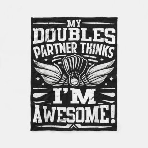 Couverture Polaire Partenaire de double de badminton pense que je sui