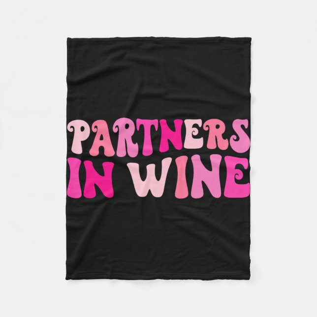 Couverture Polaire Partenaires de boisson de vin fête de Bachelorette (Devant)