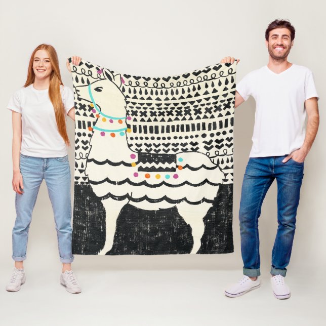 Couverture Polaire Parti Llama (En situation)