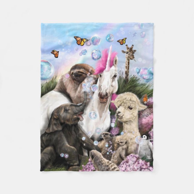 Couverture Polaire Parti Unicorn (Devant)