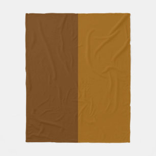 Couverture Polaire Partie Brown foncé clair demi-côtés