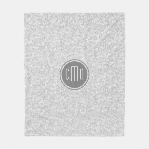 Couverture Polaire Parties scintillant Blanche Et Étincelles