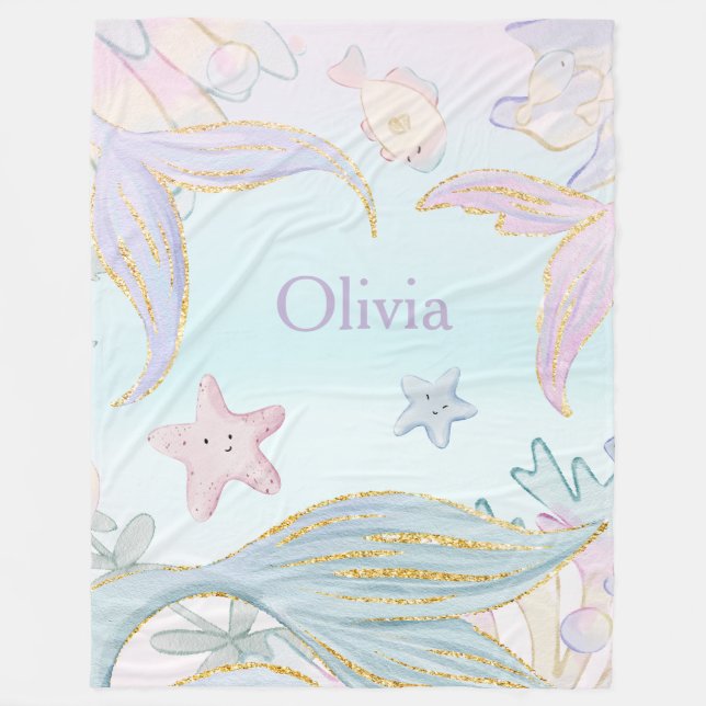 Couverture Polaire Parties scintillant d'aquarelle Les traînées de si (Devant)