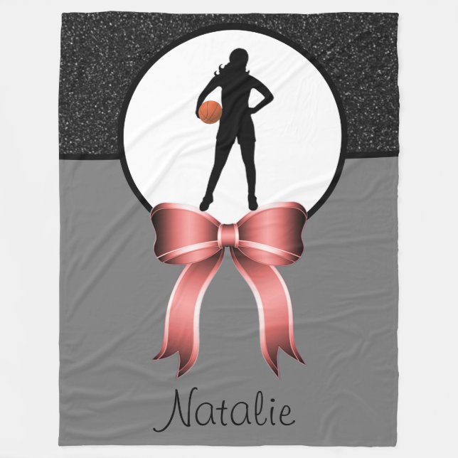 Couverture Polaire Parties scintillant de basket-ball pour filles et  (Devant)