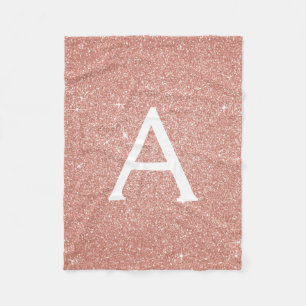 Couverture Polaire Parties scintillant d'étincelle rose Rose Gold Nom