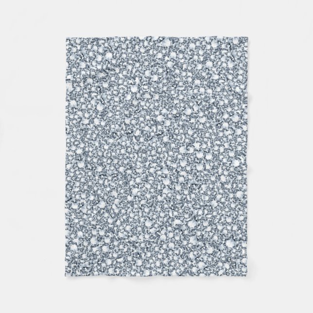 Couverture Polaire Parties scintillant Diamants blancs (Devant)