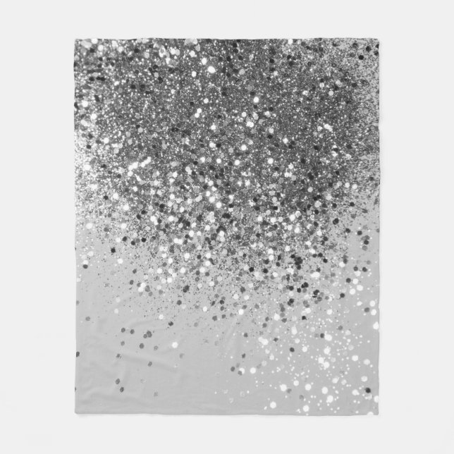 Couverture Polaire Parties scintillant gris argenté no 1 (Devant)