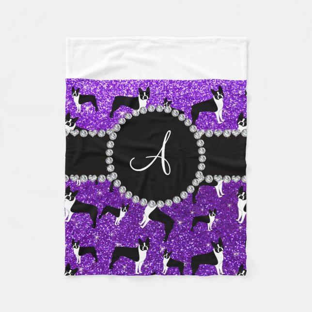 Couverture Polaire parties scintillant violette de Monogramme indigo  (Devant)