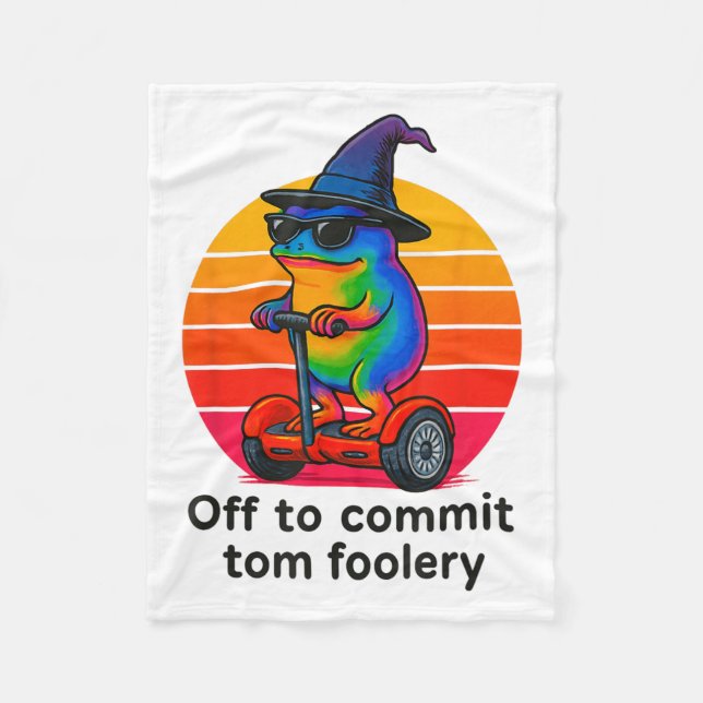 Couverture Polaire Partir Pour Engager Tom Foolery Funny Frog Sarcasm (Devant)