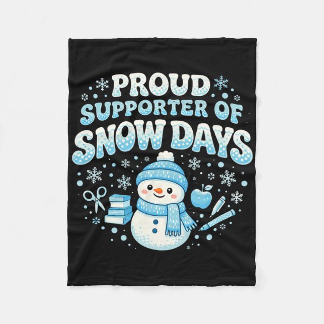 Couverture Polaire Partisan Fier Des Journées De Neige Professeur Drô (Devant)