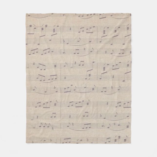 Couverture Polaire Partition vintage musicien musicien (Devant)