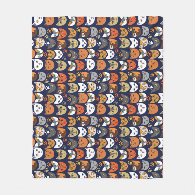 Couverture Polaire Partout des Chats Personne de Chat (Devant)