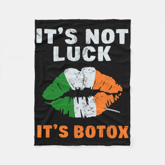 Couverture Polaire Pas de chance C'est Botox Esthéticienne St Patrick (Devant)