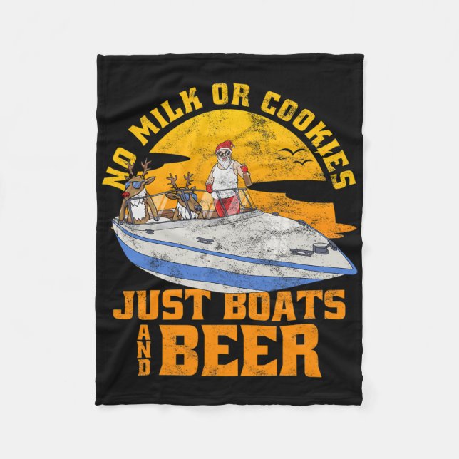 Couverture Polaire Pas de lait ou de biscuits, juste des bateaux et u (Devant)