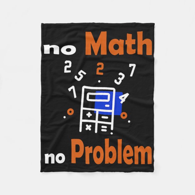 Couverture Polaire Pas de maths, pas de problème Citer l'école drôle  (Devant)