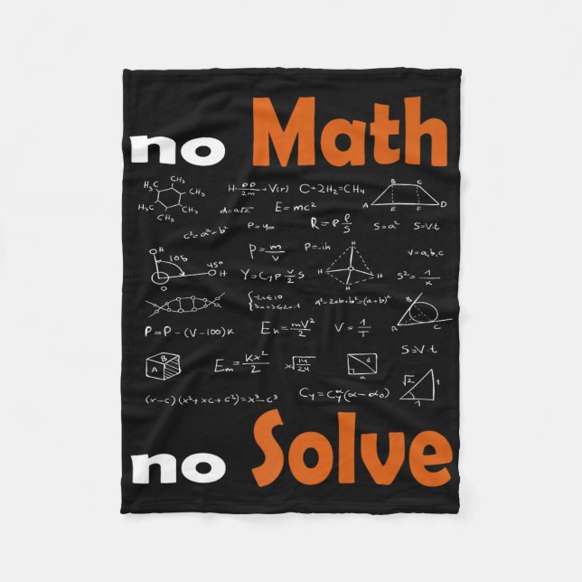 Couverture Polaire Pas de maths Pas de solution Citation école drôle  (Devant)