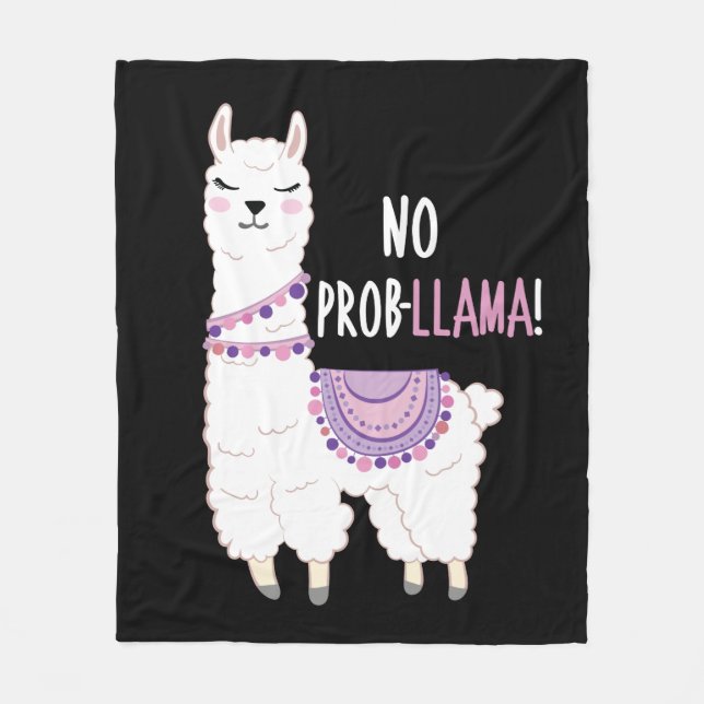 Couverture Polaire Pas de problème Llama (Devant)