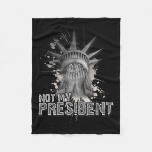 Couverture Polaire Pas Mon Président Statue De La Liberté Anti Trump
