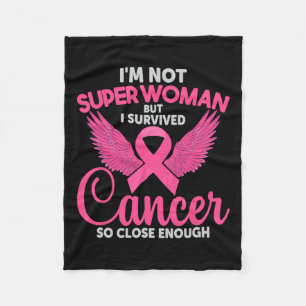 Couverture Polaire Pas Super Femme Mais J'Ai Survécu Au Cancer Si Prè