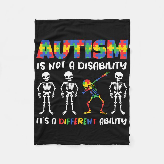 Couverture Polaire Pas un handicap, capacité différente squelette aut (Devant)