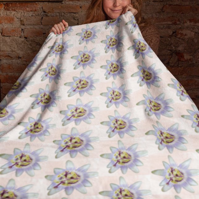 Couverture Polaire Passiflora Blanche polaire (Créateur téléchargé)