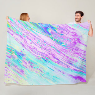 Couverture Polaire *~* Pastel Abstrait Mint Turquoise Aqua Magenta