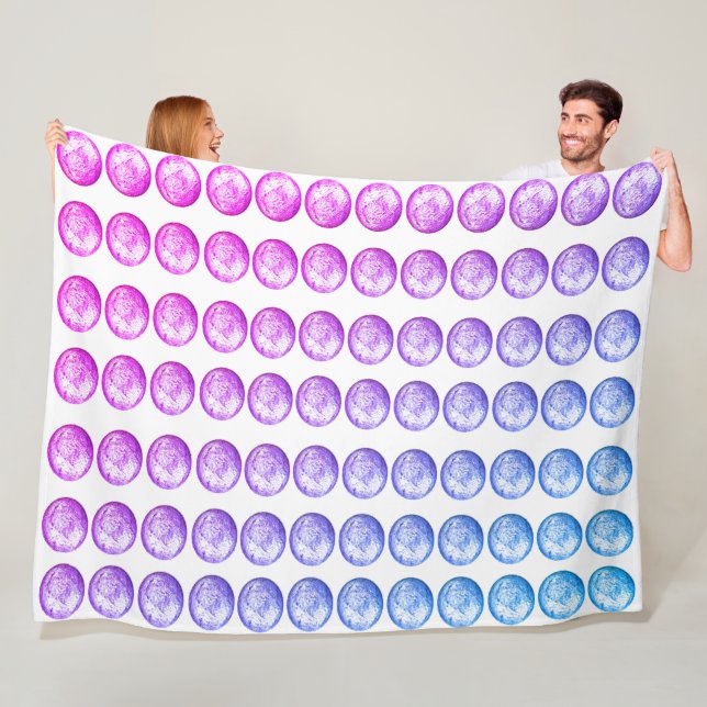 Couverture Polaire Pastel Balls Fleece Blanche (En situation)