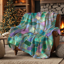 Pastel colors stained glass mosaic pattern