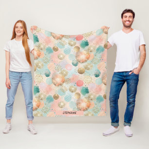 Couverture Polaire Pastel Confetti Parties scintillant Motif Abstrait