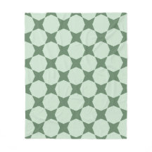 Pastel Green Circle Hexagon Motif scandinave