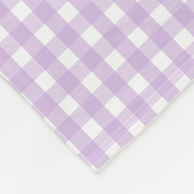 Couverture Polaire Pastel Purple En vichy Motif (Coin)