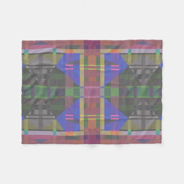 Couverture Polaire Pastel rainbow Colorful Geometric (Devant (Horizontal))