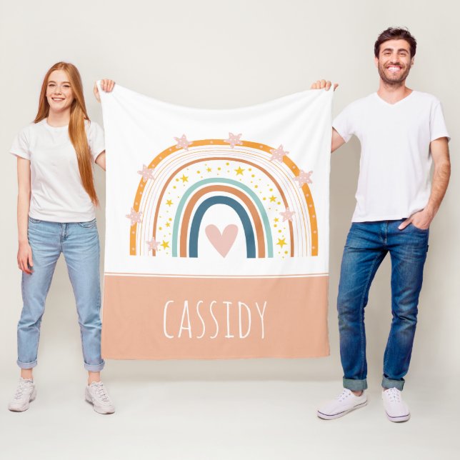 Couverture Polaire Pastel rainbow girls (En situation)