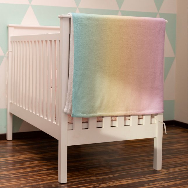 Couverture Polaire Pastel Rainbow Gradient Ombre (Créateur téléchargé)