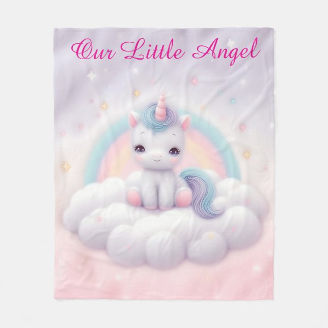 Couverture Polaire Pastel Rainbow Unicorn Blanket (Devant)