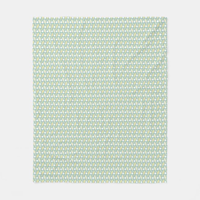 Couverture Polaire Pastel Seahorse Weight Jaune Motif vert (Devant)