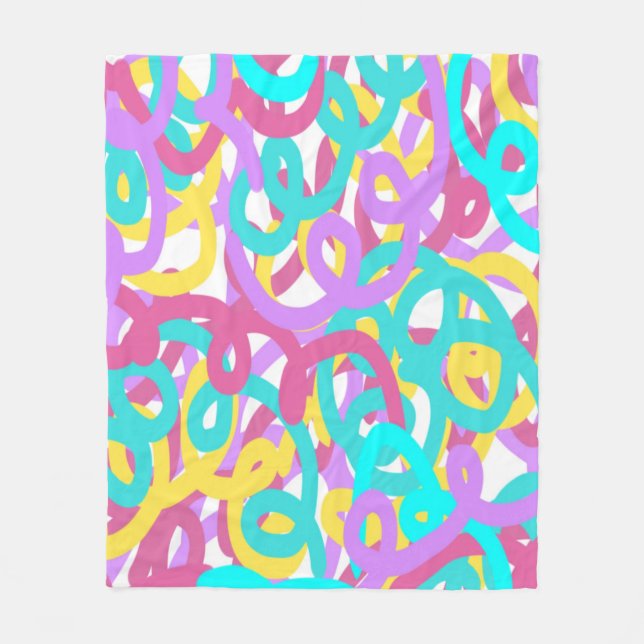 Couverture Polaire Pastel Spirales Abstrait Imprimer (Devant)