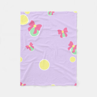 Couverture Polaire pastels doux à pois et à rubans